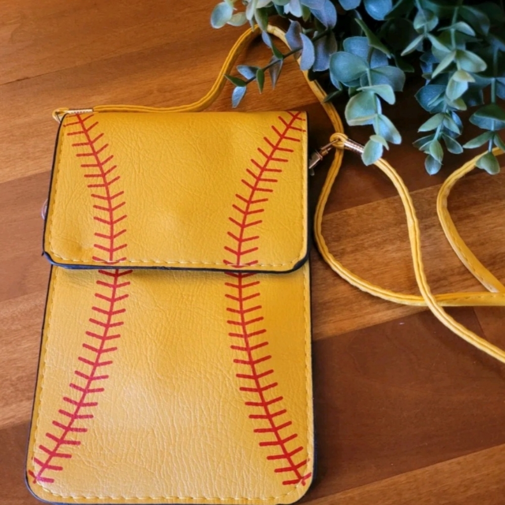 Softball phone screen crossbody